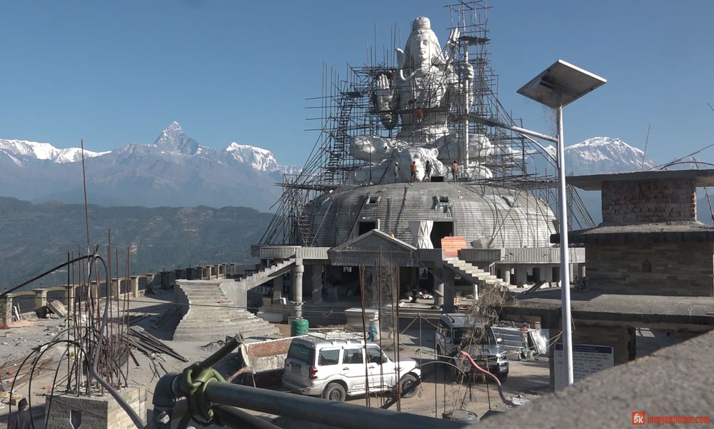 धार्मिक पर्यटन बढाउन २५ फिट अग्लो भगवान शिवको मूर्ति निर्माण