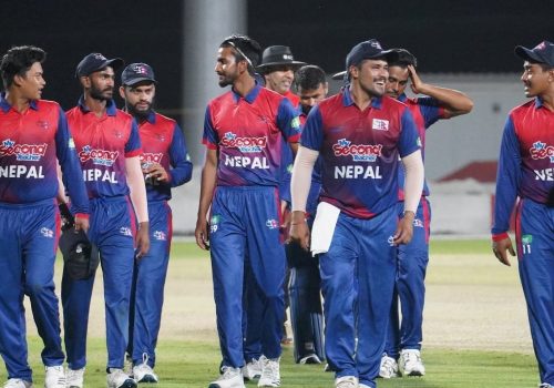 ओमानलाई ९ विकेटले हराउँदै नेपाल तेस्राे